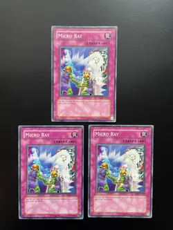Yugioh Micro Ray DR2-EN159 Common Unlimited Edition Damaged X3 - Image 1