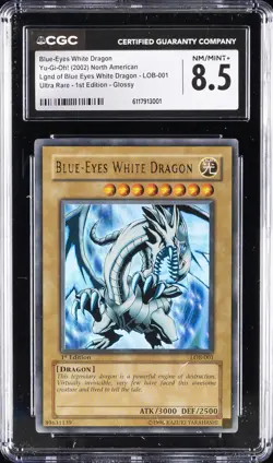 2002 YU-GI-OH! N AMER. BLUE EYES WHITE DRAGON BLUE-EYES WHITE DRAGON CGC 8.5 - Image 1