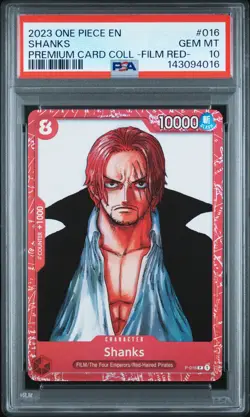 2023 ONE PIECE PREMIUM CARD COLLECTION-ONE PIECE FILM RED- #016 SHANKS PSA 10 - Image 1