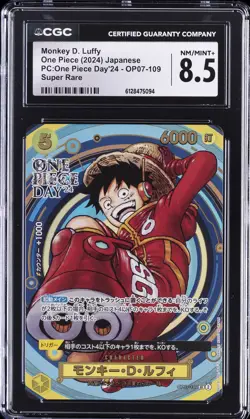 2024 ONE PIECE PC:ONE PIECE DAY '24 JAPANESE SUPER RARE MONKEY D. LUFFY CGC 8.5 - Image 1