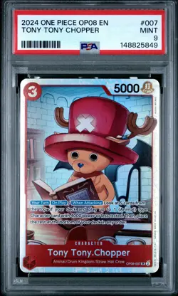 2024 ONE PIECE OP08-TWO LEGENDS #007 TONY TONY CHOPPER PSA 9 - Image 1