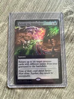 Behold The Sinister Six PAX West Promo Card Foil w/ Variant Comic MTG Spider-Man - Image 2