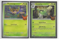 Poltchageist & Sinistcha - 2 Card Lot - Pokemon Trick Or Trade 2024 - Image 1