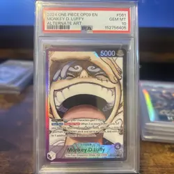 2024 ONE PIECE EMPERORS IN THE NEW WORLD ALT ART #061 MONKEY D. LUFFY PSA 10 - Image 1