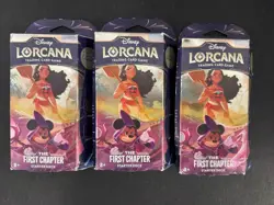 Lot x3 2024 Disney Lorcana TCG First Chapter Amber & Amethyst Starter Deck WSC33 - Image 1