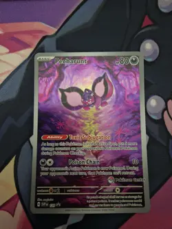 2024 Pokemon Card Shrouded Fable Pecharunt 129 Promo Pokemon Center Exclusive NM - Image 1