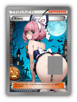 Klara Trading Card - Sexy Adult Anime Waifu Custom Trainer Halloween - Image 1
