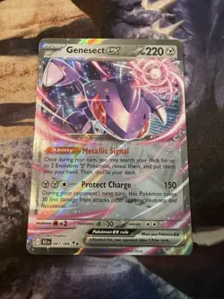 Pokemon Sv: Black Bolt Genesect EX Double Rare Holo Card 067/086 English - Image 1