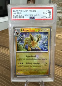 💎 PSA 10 GEM MINT JOLTEON Poke Ball Rev Holo Prismatic Evolutions Card 029/131 - Image 1