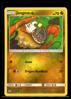 2019 Sun & Moon - Cosmic Eclipse Jangmo-o #161 Reverse Holo Pokemon Card - Image 1