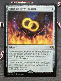 MTG Rings of Brighthearth- DAMAGED -Commander Legends Magic Card #335 - Image 1