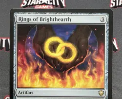 MTG Rings of Brighthearth- DAMAGED -Commander Legends Magic Card #335 - Image 3