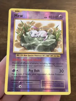 Pokemon TCG Mew 53/108 XY Evolutions NM Reverse Holo Foil Rare Pokemon Card - Image 2