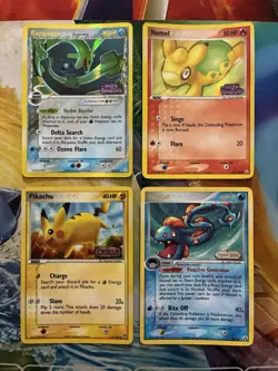 Vintage Pokemon Card Lot Reverse Holo Fire Pikachu Holon Phantoms Rayquaza - Image 1