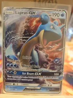 Pokemon TCG Lapras GX Holo Ultra Rare Card Sun & Moon Base Set 35/149 - Image 1