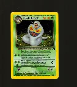 Pokemon TCG Dark Arbok Holo Rare Card 2000 Unlimited 2/82 MP Vintage Team Rocket - Image 1