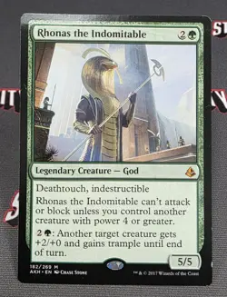 MTG Rhonas the Indomitable- DAMAGED -Amonkhet Magic the Gathering Card #182 - Image 1