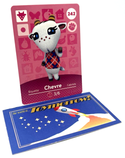 Animal Crossing Nintendo Amiibo - CHEVRE #242 - Series 3 Authentic Card - Image 1