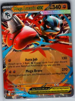 Mega Lucario ex 113/217 ME: Ascended Heroes - Pokemon Card - NM - Image 1