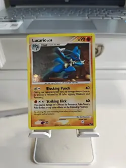 Lucario 2/17 Holo Rare Pokemon TCG Card POP Series 8 Minor Holo Bleed Very LP-NM - Image 1