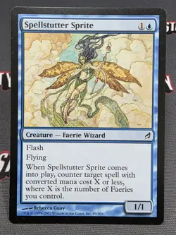 MTG Spellstutter Sprite- DAMAGED -Lorwyn Magic the Gathering Card #089 - Image 1