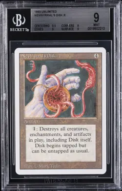 1993 MAGIC: THE GATHERING UNLIMITED R NEVINYRRAL'S DISK BGS 9 - Image 1