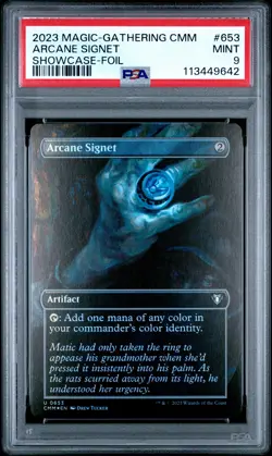 2023 MTG COMMANDER MASTERS SHOWCASE-FOIL #653 ARCANE SIGNET PSA 9 - Image 1