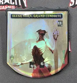 MTG FOIL Elesh Norn, Grand Cenobite Relic Token Life Counter Commander - Image 1