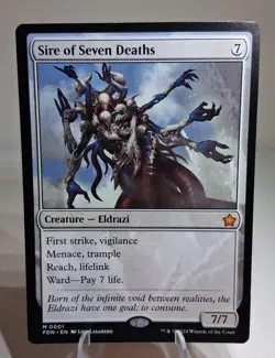 MTG - Sire of Seven Deaths - Creature Eldrazi - FDN #1 - Mythic - NM - Image 1