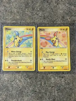 Pokemon Card TCG Minun 67/101 and Plusle 69/101 Hidden Legends Collection, NM - Image 1