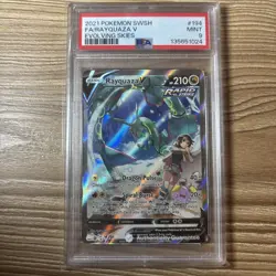Pokemon TCG Rayquaza v Alternate Art Card Evolving Skies 194/203 PSA 9 - Image 1