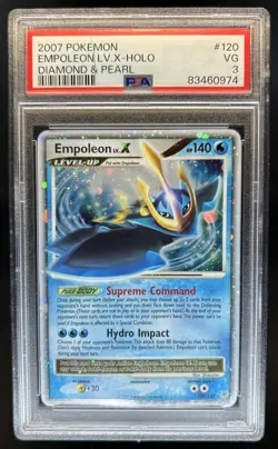 2007 Pokemon Diamond & Pearl Empoleon LV.X Holo #120/130 PSA 3 - Image 1