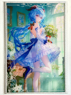 Ganyu GENSHIN IMPACT - Goddess Waifu Trading Card - A5 Board Size CCG - Image 1