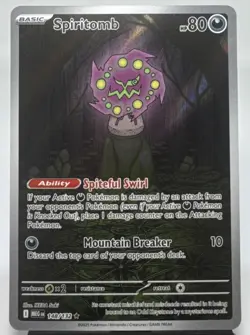 Pokemon Pokemon TCG Spiritomb 148/132 Me01 Mega Evolution Illustration Rare Holo - Image 1