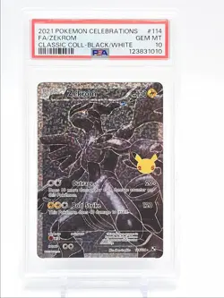 ZEKROM 2021 POKEMON SWSH CELEBRATIONS CLASSIC BLACK WHITE GEM PSA 10 Q0465 - Image 1