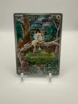 Pokemon TCG Meowth 106/094 Phantasmal Flames Illustration Rare Holo - Image 1