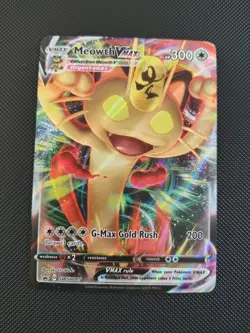 Pokemon Meowth VMAX SWSH005 Sword & Shield Promo Full Art Holo English 2020 - Image 1