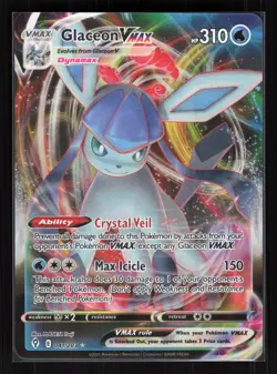 Glaceon VMAX Holo Ultra Rare Pokemon SWSH07: Evolving Skies 041/203 NM - Image 1