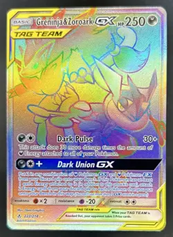 2019 Pokemon SM Unbroken Bonds Greninja Zoroark Tag Team #222/214 - Image 1