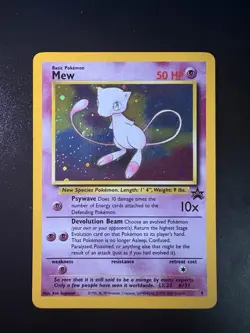 Mew Holo Promo Black Star #9 Pokemon Card 2000 WOTC Rare Vintage LP - Image 1