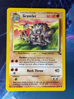 Graveler - Fossil Set - Uncommon - 37/62 - Vintage 1999 Pokemon WOTC - Image 1