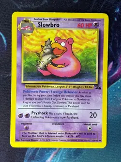 Slowbro - Fossil Set - Uncommon - 43/62 - Vintage 1999 Pokemon WOTC - Image 1