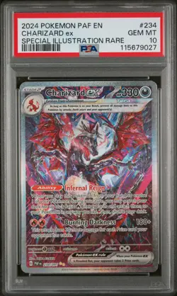 2024 POKEMON PAF EN-PALDEAN FATES SPECIAL ILLUSTRATION RARE CHARIZARD EX PSA 10 - Image 1