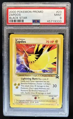2000 Pokemon Black Star Promos Zapdos #23 PSA 9 Mint - Image 1