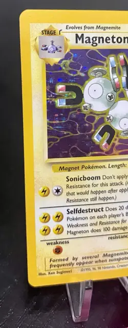 Magneton Holo Rare 11/62 1999 Pokemon Fossil English WOTC LP - Image 3