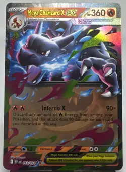Pokemon Mega Charizard X ex 🔥 013/094 Me02: Phantasmal Flames Double Rare Holo - Image 1