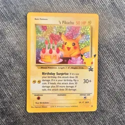 Pokemon Birthday Pikachu 50 HP Promo Holo English Vintage 1995 24 - Image 1