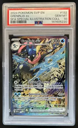 2024 Pokemon SV Black Star Promos Greninja ex #132 PSA 10 GEM MINT - Image 1