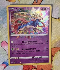 Pokemon TCG Vivid Voltage - Zacian #82/185 - Amazing Rare Card - Image 1