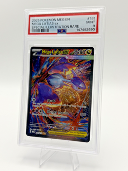 2025 Pokemon Mega Evolution Mega Latias ex Full Art SIR #181/132 PSA 9 - Image 1